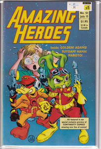 Amazing Heroes (1981) 51, 79, 81, 90, 101, 114-115, 118-119, 122, 124-125, 147, 151, 170, 178