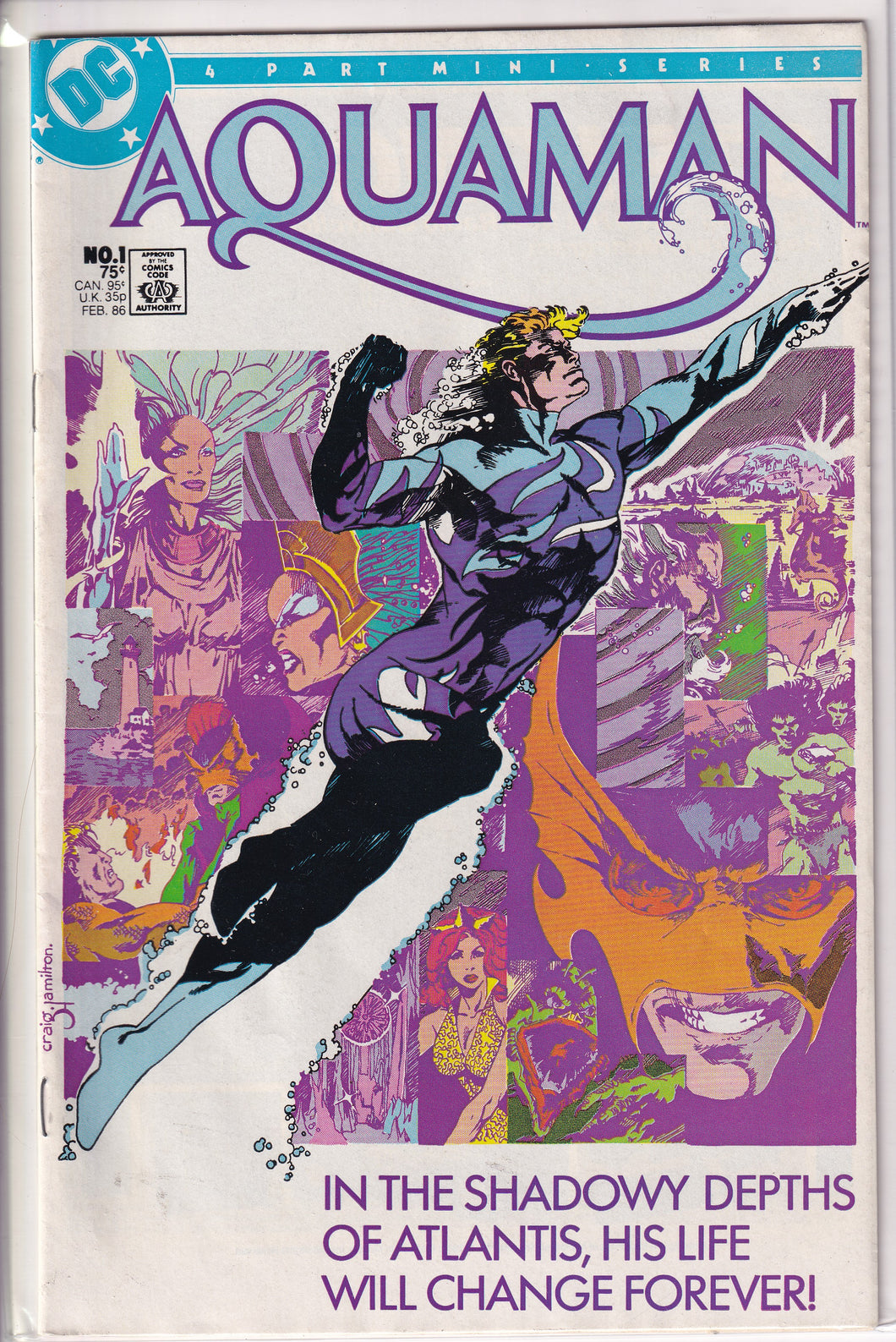 Aquaman (1986) 1-4, (1989) 1 VF/NM