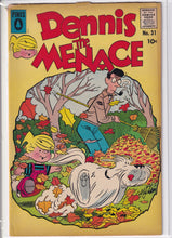 Load image into Gallery viewer, Dennis the Menace (1953) 31, 51, Giant Christmas (1955) 27, Triple Feature (1962) 28, and His Friends (1970) 19
