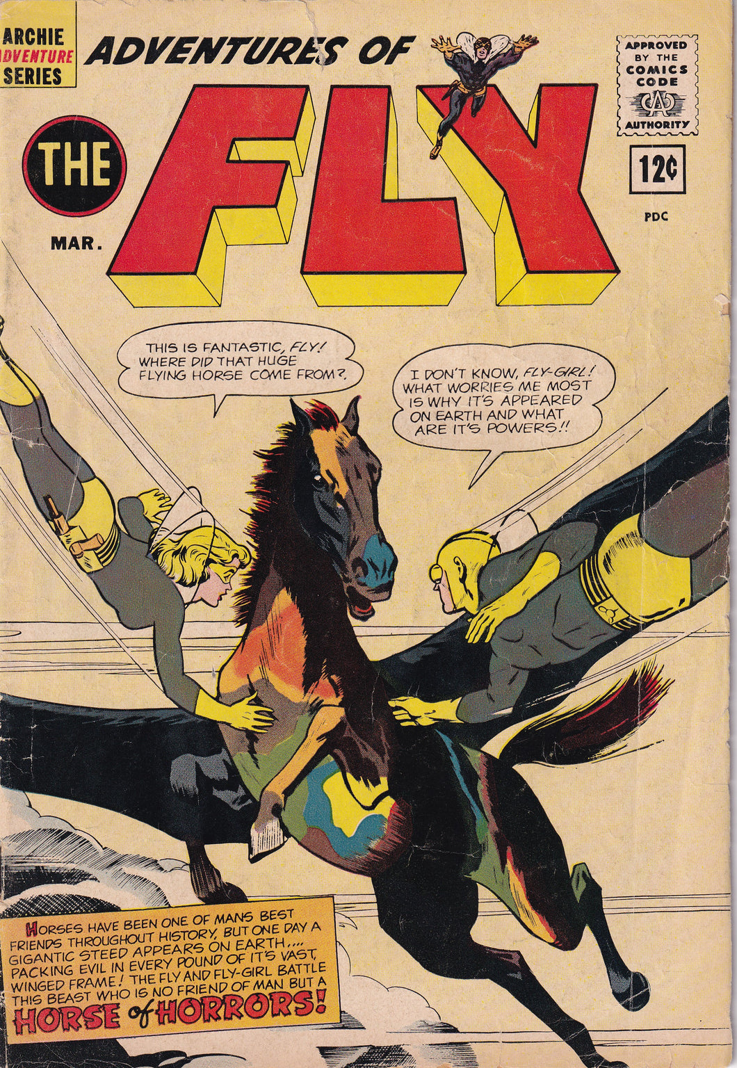 Adventures of the Fly (1959) 18 VG Monster Fly Fly Girl Archie