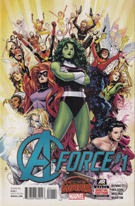 A-Force (2015) 1 VF/NM 1st Appearance Singularity KEY Issue Dazzler Medusa She-Hulk Captain Marvel Spider-Woman VF/NM