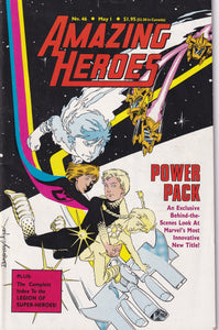 Amazing Heroes (1981) 46 LOSH Index 1st Appearance Power Pack KEY Issue VG