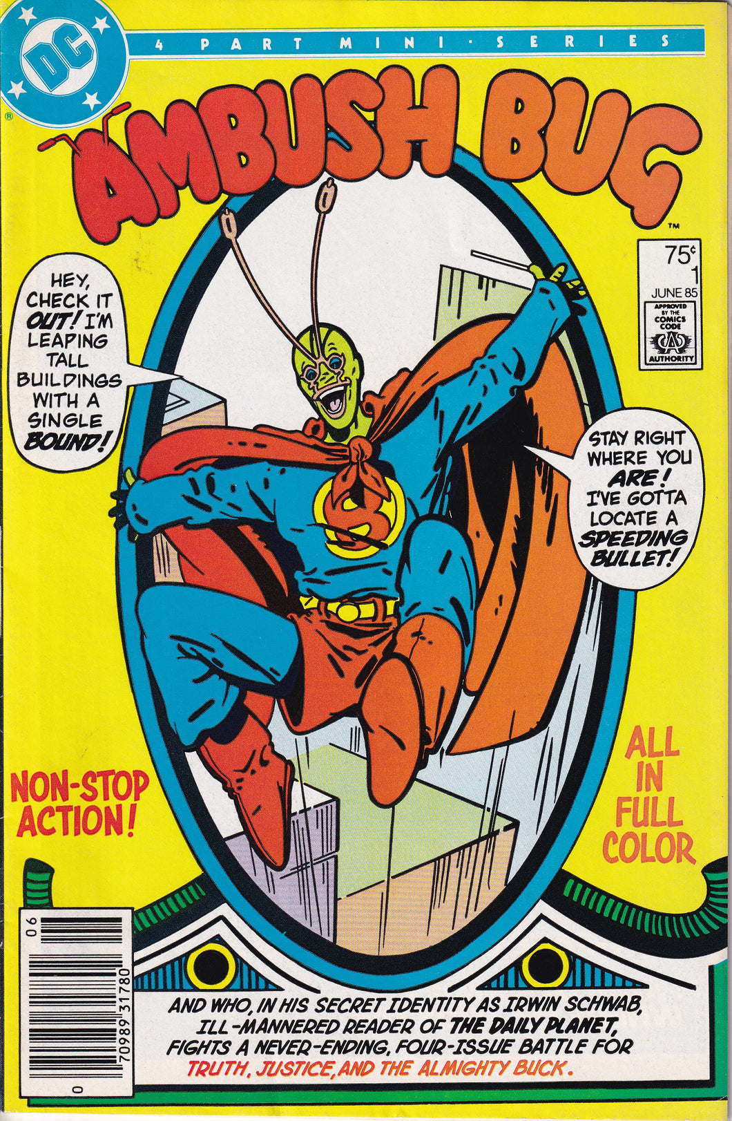 Ambush Bug (1985) 1-4 Complete Run Complete Series Superman 1 Homage Cover VF