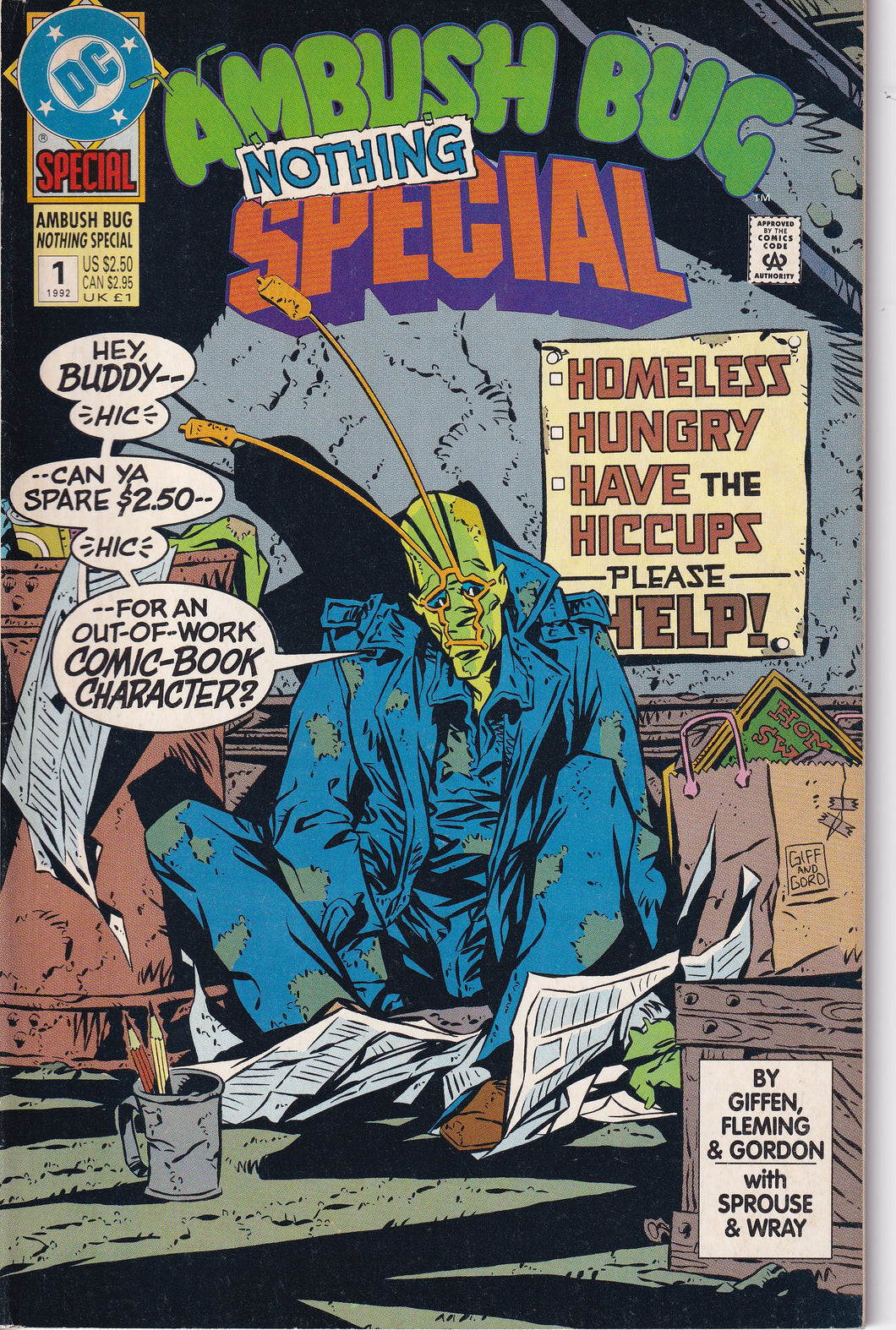 Ambush Bug Nothing Special (1992) 1 Swamp Thing Sandman Death Doom Patrol LOSH Hawkman Aquaman Lobo VF/NM