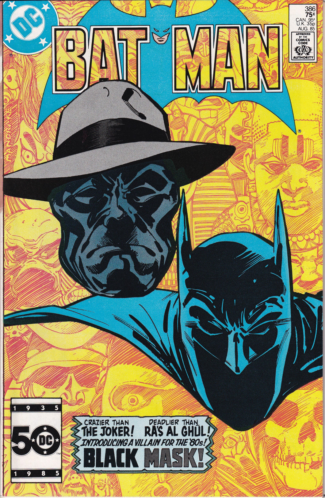 Batman (1940 1st Series) 386 VF/NM 1st Appearance Black Mask KEY Issue