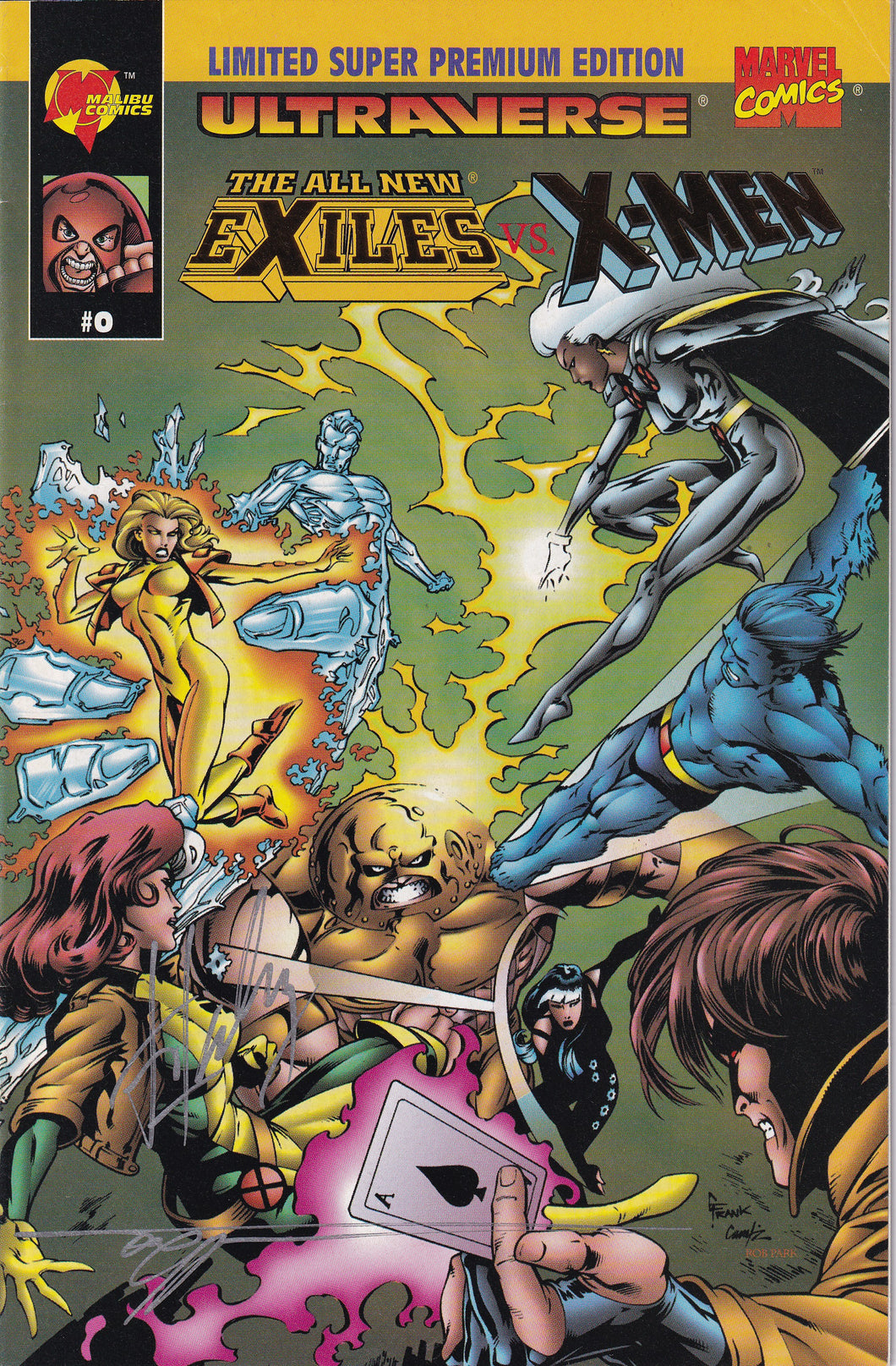 All New Exiles vs X-Men (1995) 0 American Entertainment Super Premium Gold Edition Variant signed