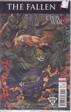 Load image into Gallery viewer, Civil War II The Fallen (2016 Marvel) 1, 1 Jack Kirby Variant, 1 Fried Pie
