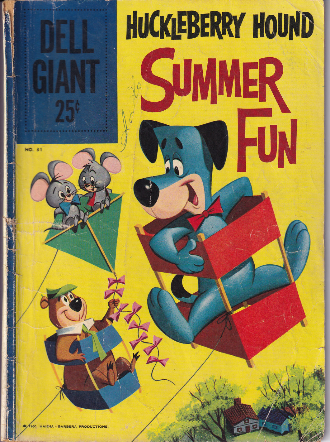 Dell Giant (1959-1961 Dell) 31 Yogi Bear Huckleberry Hound