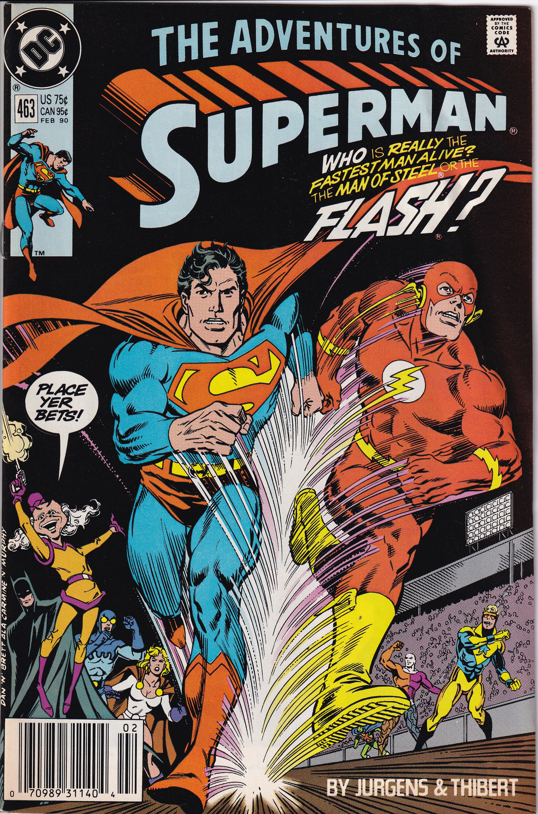 Adventures of Superman (1987) 463 VG Superman 199 Homage Flash Race