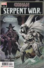 Load image into Gallery viewer, Conan Serpent War (2019 Marvel) 1 2nd print, 3 Variant Moon Knight, Dark Agnes, Solomon Kane
