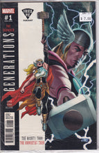 Load image into Gallery viewer, Generations Thunder Unworthy Thor and Mighty Thor (2017) 1 Gamestop, 1 Fried Pie Variant
