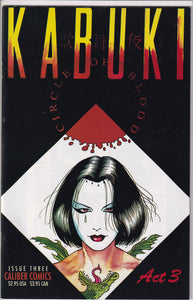 Kabuki Fear the Reaper (1994) 1, 1 Variant 1st app, Circle of Blood (1995) 1-3, 5, (1997) 9, Alchemy (2004) 6 Variant