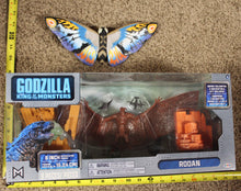 Load image into Gallery viewer, Godzilla Lot 2002 Rainbow Mothra Loose 2019 Rodan MIB Bandai Jakks
