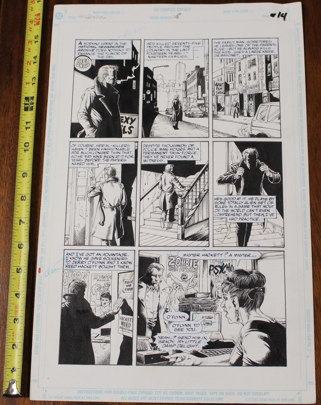 John Constantine Hellblazer Issue 28 page 14 Original Art Ron Tiner Kevin Walker