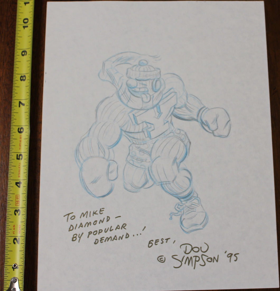 Yarn Man Original art by Don Simpson Megaton Man supporting character