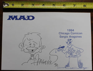 Sergio Aragones Original Art Sketch Mad Magazine Alfred E Newman