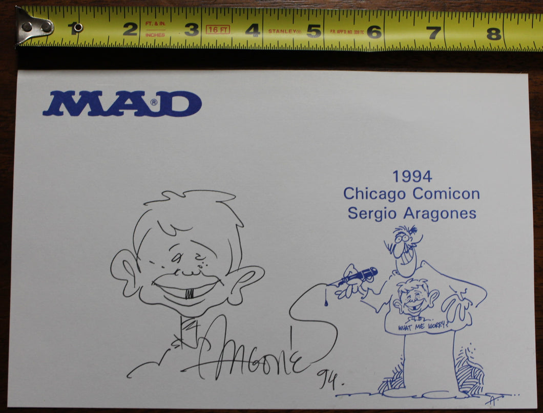 Sergio Aragones Original Art Sketch Mad Magazine Alfred E Newman