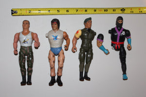 Rambo Colonel Trautman Ninja Sergeant Havoc Nomad customizer lot of 4 figures Coleco Anabasis