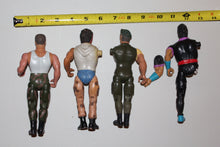 Load image into Gallery viewer, Rambo Colonel Trautman Ninja Sergeant Havoc Nomad customizer lot of 4 figures Coleco Anabasis
