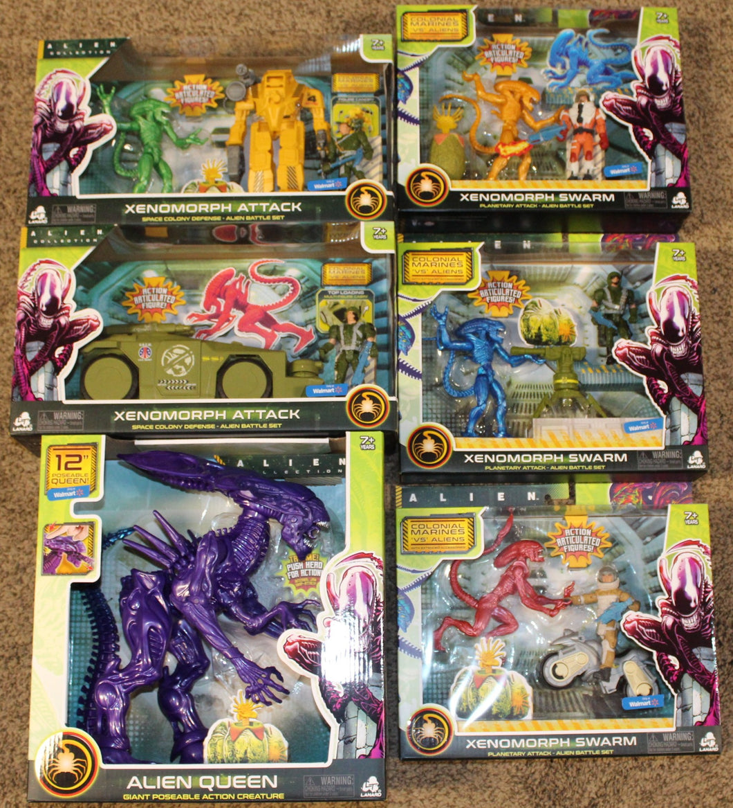 Aliens Huge Lanard set of 6 Walmart exclusives ALL MISB