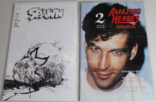 Load image into Gallery viewer, Spawn (1992) 295 Variant &amp; Amazing Heroes Interviews (1993) 2 Todd McFarlane Spawn Amazing Spider-Man
