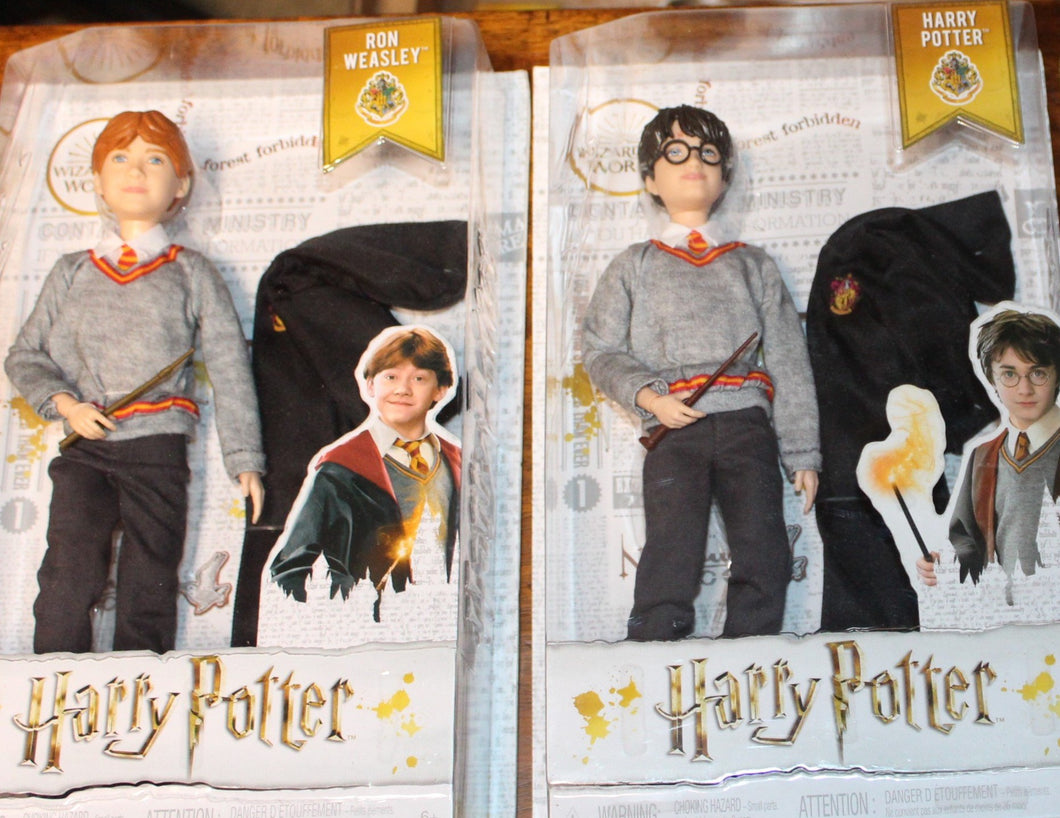 Harry Potter & Ron Weasley lot of 2 Dolls MISB