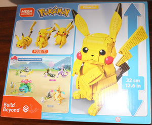 Mega Construx Pokemon JUMBO Pikachu 806 pc Set & Kadabra 92 pc Set