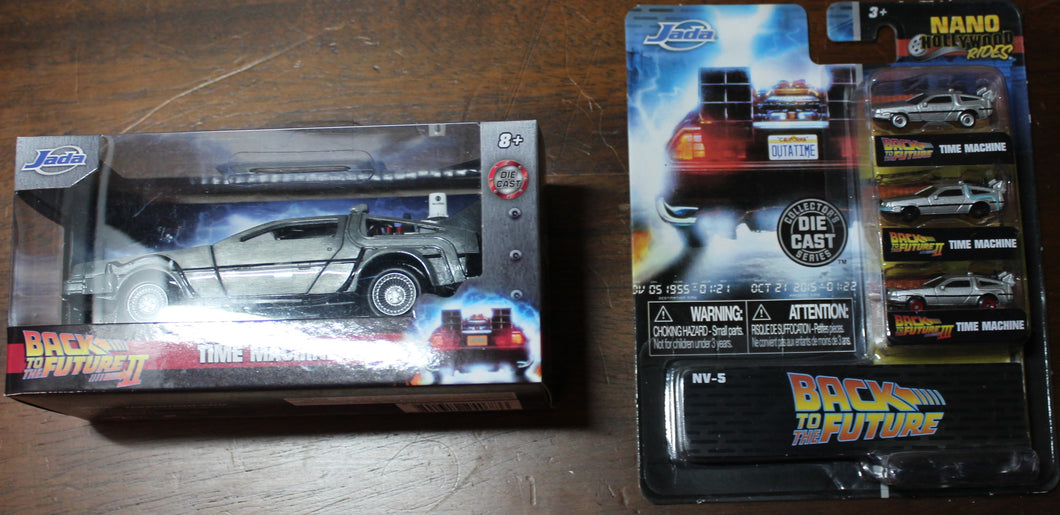 Jada Back to the Future Time Machine Delorean lot