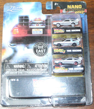 Load image into Gallery viewer, Jada Back to the Future Nano Time Machine Delorean from I, II, and III
