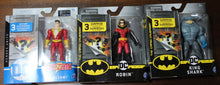 Load image into Gallery viewer, Spin Master DC Comics Shazam 1st edition Robin King Shark MOC lot of 3
