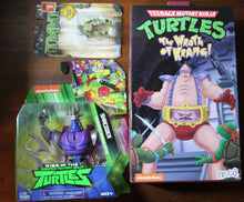 Load image into Gallery viewer, TMNT Armored Shredder Color Change Mikey Wrath of Krang Donatello lot of 4
