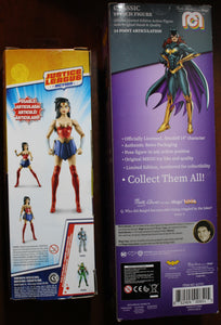 14 inch Mego Batgirl & 12 inch Mattel Justice League Action Wonder Woman