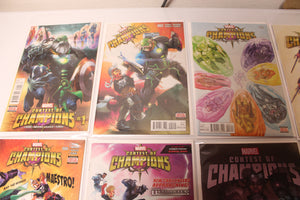 Contest of Champions (2015) 1 1st app White Fox, 2-7, 8 Rahzzah Variant, 9-10 VF/NM