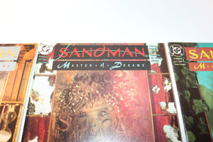 Sandman (1989 2nd Series) 1 1st app Dream, 2-4, 1st Lucifer, 5-8 1st Death, 9, 13, 16-19 error, 20-22 1st Mazikeen, 24, 26, 32, 34-35, 38, 43, 50, 69, 74, 75, Special 1 KEY Issue