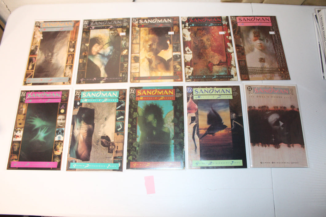 Sandman (1989 2nd Series) 1 1st app Dream, 2-4, 1st Lucifer, 5-8 1st Death, 9-10, 12-19 error, 20-22 1st Mazikeen, 23-26, 28, 30-38, 41, 43, 45, 50-51, 54, 57-58,60, 69-70, 72-75 & More!