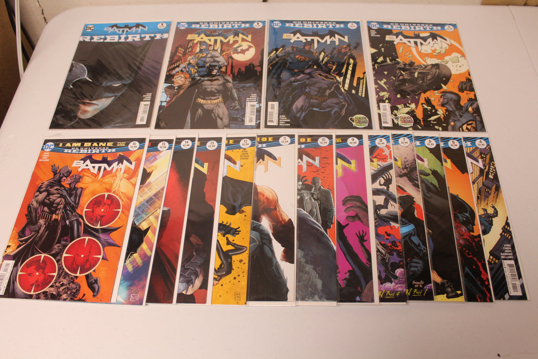 Batman (2016 3rd Series) 1-117 lot of 100 with variant covers VF/NM Rebirth (2016) 1