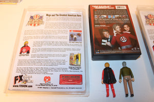 The Greatest American Hero Mego & Both FXShow Ralph Hinkley & Alter Ego Variant Figures signed by William Katt